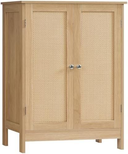 Rattan Accent Cabinet, Natural